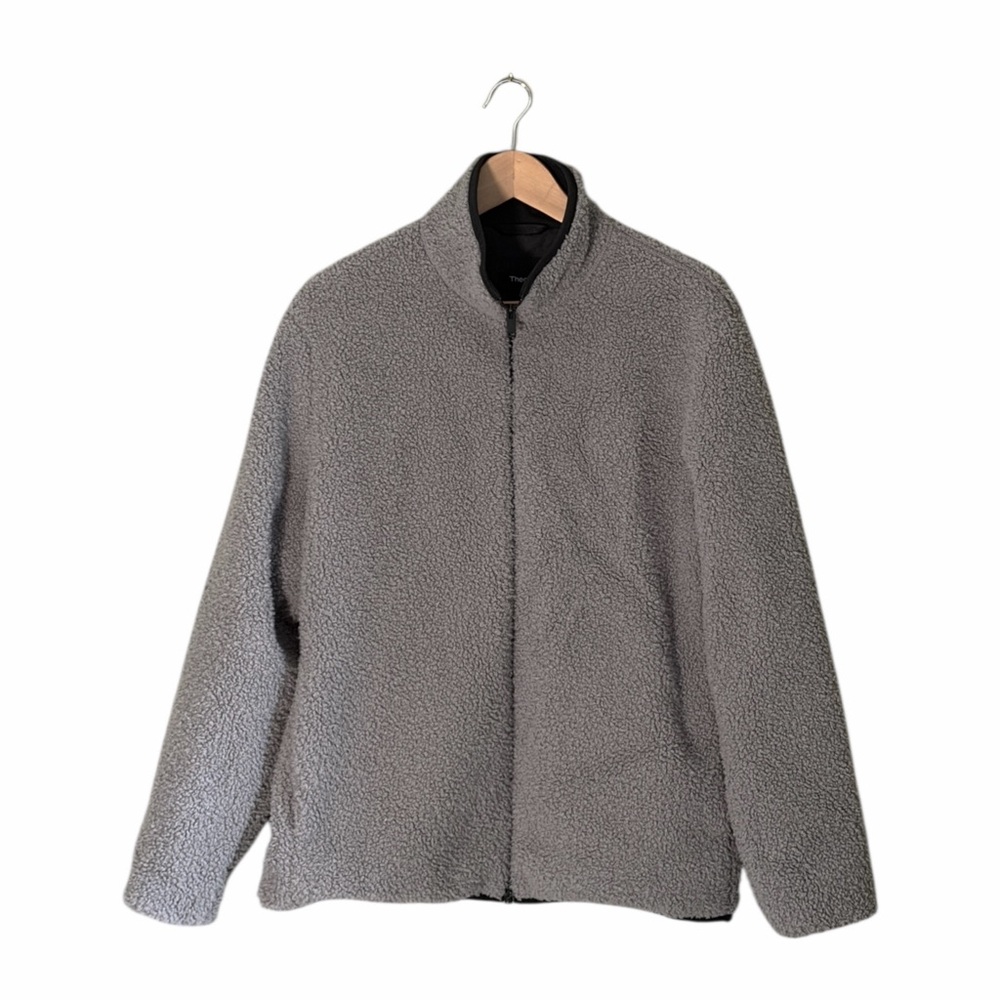 Theory Men's Charcoal Fleece Jacket